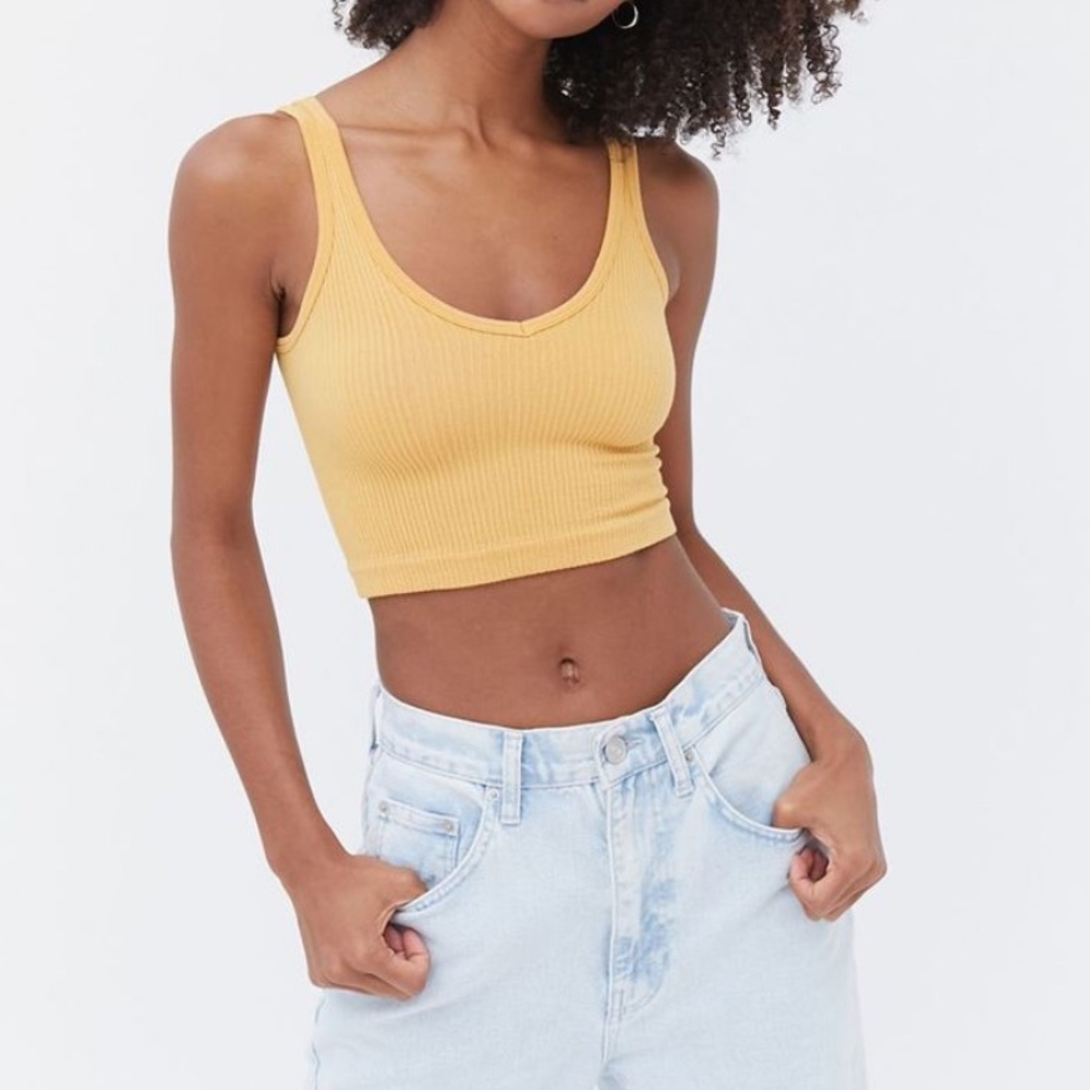 Silence + noise ribbed crop tank